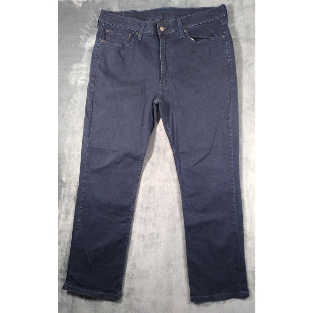 Levis 514 Mens Jeans 38x30 Dark Blue Straight Leg Fit Dark Wash Denim